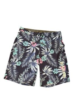 Hurley Men’s Board Shorts Sz 32 8” Inseam Swim Surf Floral Drawstring